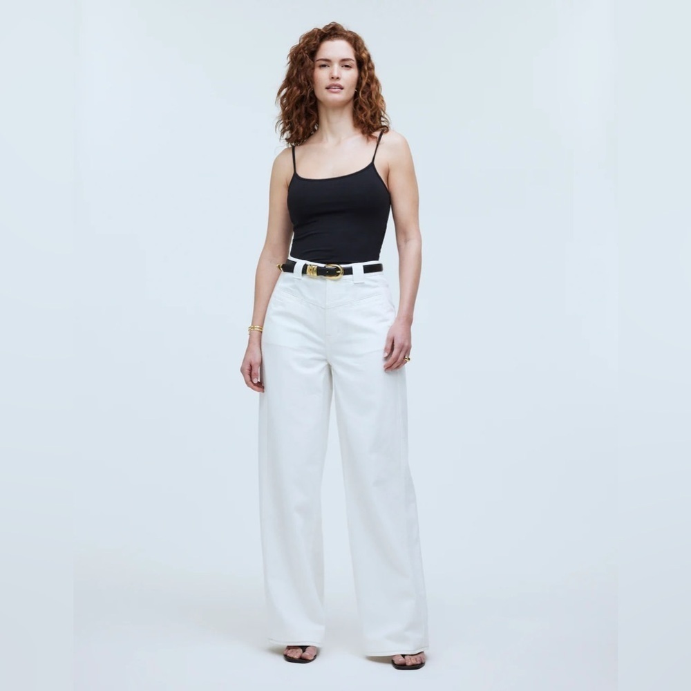 Madewell Curvy Wide Leg Jeans in White